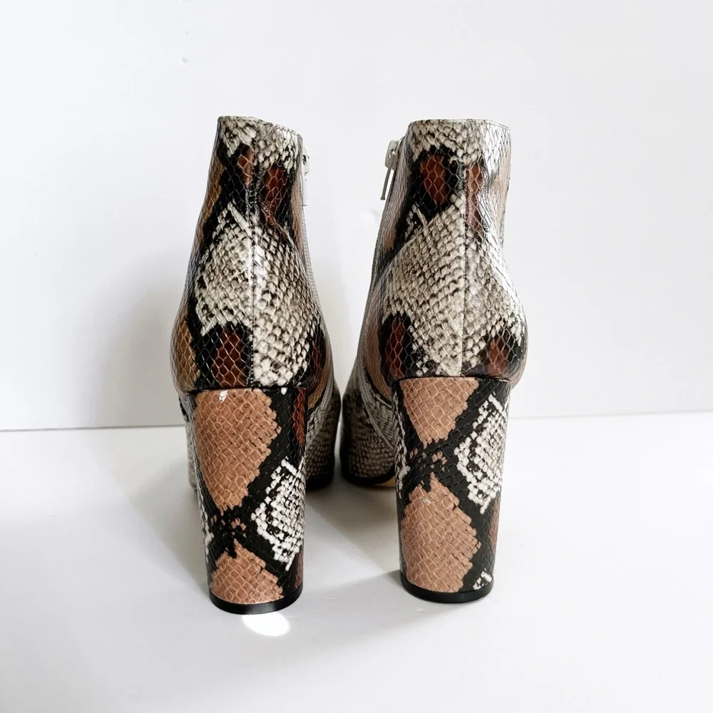 Saks Fifth Avenue Snakeskin Ankle Boots Size 10
